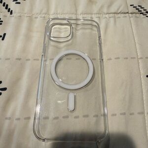 Apple IPhone 15 Plus Clear and White Case with MagSafe Compatibility